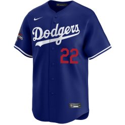 Alternative view of Clayton Kershaw Los Angeles Dodgers Royal Blue Alternate Limited Jersey - All Stitched