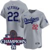 Clayton Kershaw Los Angeles Dodgers Grey Alternate Limited Jersey - All Stitched