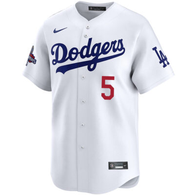 Alternative view of Freddie Freeman Los Angeles Dodgers White Home Limited Jersey - All Stitched