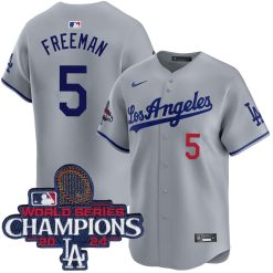 Freddie Freeman Los Angeles Dodgers Grey Road Limited Jersey - All Stitched