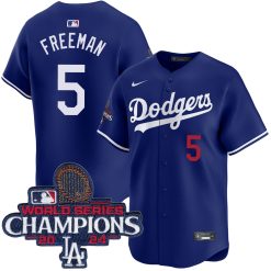 Freddie Freeman Los Angeles Dodgers Royal Blue Alternate Limited Jersey - All Stitched