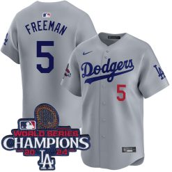 Freddie Freeman Los Angeles Dodgers Grey Alternate Limited Jersey - All Stitched