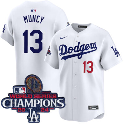 Max Muncy Los Angeles Dodgers White Home Limited Jersey - All Stitched