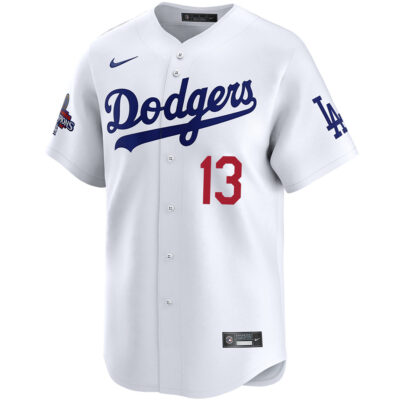 Alternative view of Max Muncy Los Angeles Dodgers White Home Limited Jersey - All Stitched