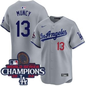 Max Muncy Los Angeles Dodgers Grey Road Limited Jersey - All Stitched