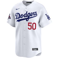 Alternative view of Mookie Betts Los Angeles Dodgers White Home Limited Jersey - All Stitched