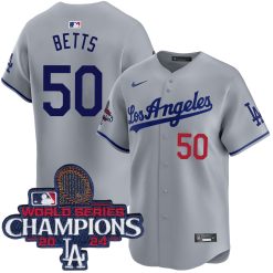 Mookie Betts Los Angeles Dodgers Grey Road Limited Jersey - All Stitched