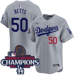 Mookie Betts Los Angeles Dodgers Grey Alternate Limited Jersey - All Stitched