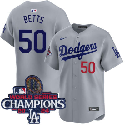 Mookie Betts Los Angeles Dodgers Grey Alternate Limited Jersey - All Stitched