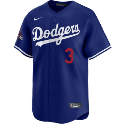 Alternative view of Chris Taylor Los Angeles Dodgers Royal Blue Alternate Limited Jersey - All Stitched