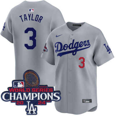 Chris Taylor Los Angeles Dodgers Grey Alternate Limited Jersey - All Stitched