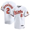 Gunnar Henderson Baltimore Orioles White Home Limited Jersey - All Stitched
