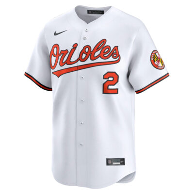 Alternative view of Gunnar Henderson Baltimore Orioles White Home Limited Jersey - All Stitched