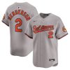 Gunnar Henderson Baltimore Orioles Grey Road Limited Jersey - All Stitched