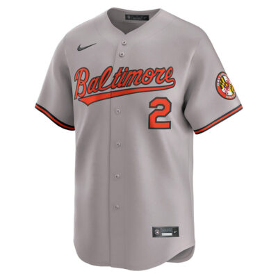 Alternative view of Gunnar Henderson Baltimore Orioles Grey Road Limited Jersey - All Stitched