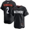 Gunnar Henderson Baltimore Orioles Black City Connect Jersey - All Stitched