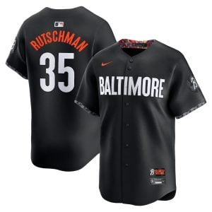 Adley Rutschman Baltimore Orioles Black City Connect Jersey - All Stitched