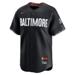 Alternative view of Adley Rutschman Baltimore Orioles Black City Connect Jersey - All Stitched