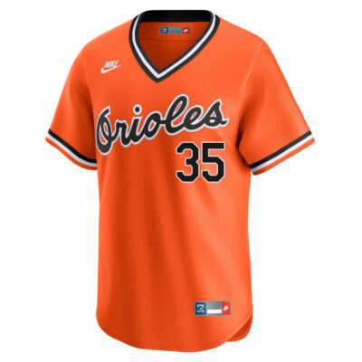 Alternative view of Adley Rutschman Baltimore Orioles Orange Throwback Jersey - All Stitched