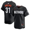 Cedric Mullins Baltimore Orioles Black City Connect Jersey - All Stitched