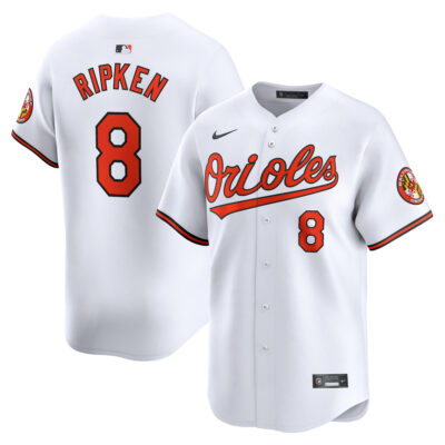 Cal Ripken Jr Baltimore Orioles White Home Limited Jersey - All Stitched