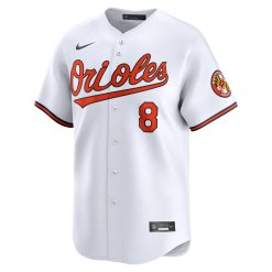 Alternative view of Cal Ripken Jr Baltimore Orioles White Home Limited Jersey - All Stitched