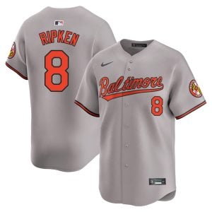 Cal Ripken Jr Baltimore Orioles Grey Road Limited Jersey - All Stitched