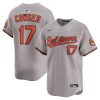 Colton Cowser Baltimore Orioles Grey Road Limited Jersey - All Stitched