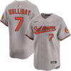 Jackson Holliday Baltimore Orioles Grey Road Limited Jersey - All Stitched