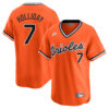 Jackson Holliday Baltimore Orioles Orange Throwback Jersey - All Stitched