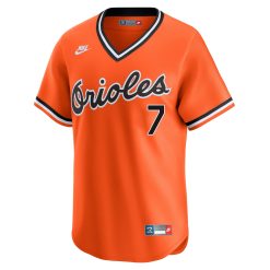 Alternative view of Jackson Holliday Baltimore Orioles Orange Throwback Jersey - All Stitched