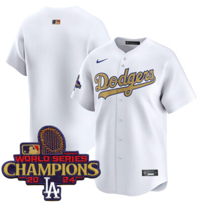 Los Angeles Dodgers White 2025 Gold Collection Limited Jersey - All Stitched