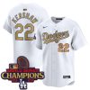 Clayton Kershaw Los Angeles Dodgers White 2025 Gold Collection Limited Jersey - All Stitched