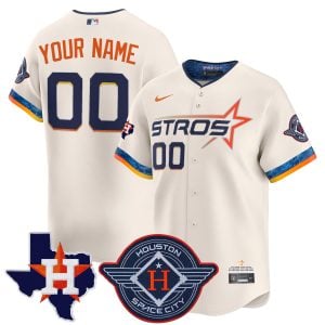 Custom Houston Astros Cream 2025 City Connect Theme Jersey - All Stitched