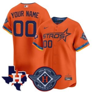 Custom Houston Astros Orange 2025 City Connect Theme Jersey - All Stitched