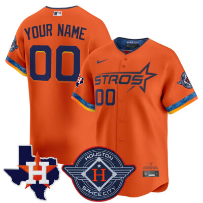 Custom Houston Astros Orange 2025 City Connect Theme Jersey - All Stitched
