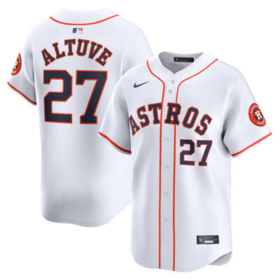 Jose Altuve Houston Astros White Home Limited Jersey - All Stitched