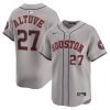 Jose Altuve Houston Astros Gray Road Limited Jersey - All Stitched