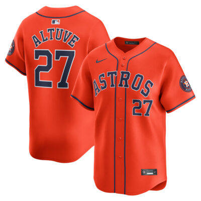 Jose Altuve Houston Astros Orange Alternate Limited Jersey - All Stitched
