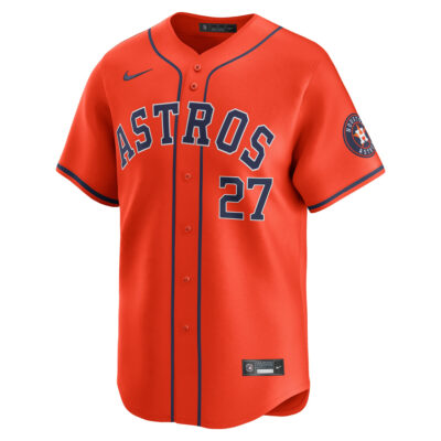 Alternative view of Jose Altuve Houston Astros Orange Alternate Limited Jersey - All Stitched
