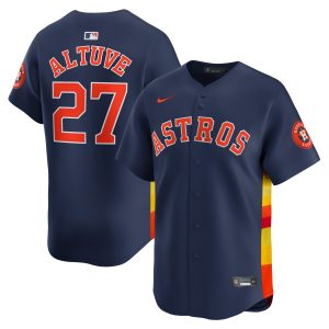 Jose Altuve Houston Astros Navy Alternate Limited Jersey - All Stitched