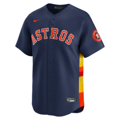 Alternative view of Jose Altuve Houston Astros Navy Alternate Limited Jersey - All Stitched
