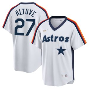 Jose Altuve Houston Astros White Cooperstown Collection Jersey - All Stitched