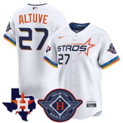 Jose Altuve Houston Astros White 2025 City Connect Theme Jersey - All Stitched