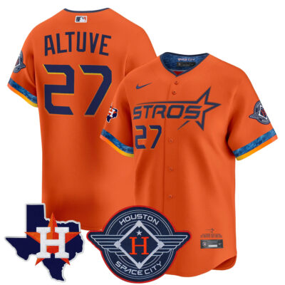 Jose Altuve Houston Astros Orange 2025 City Connect Theme Jersey - All Stitched