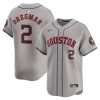 Alex Bregman Houston Astros Gray Road Limited Jersey - All Stitched