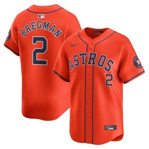 Alex Bregman Houston Astros Orange Alternate Limited Jersey - All Stitched