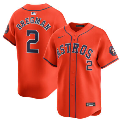 Alex Bregman Houston Astros Orange Alternate Limited Jersey - All Stitched