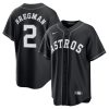 Alex Bregman Houston Astros Black Out Jersey - All Stitched