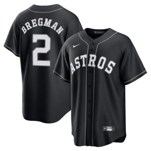 Alex Bregman Houston Astros Black Out Jersey - All Stitched
